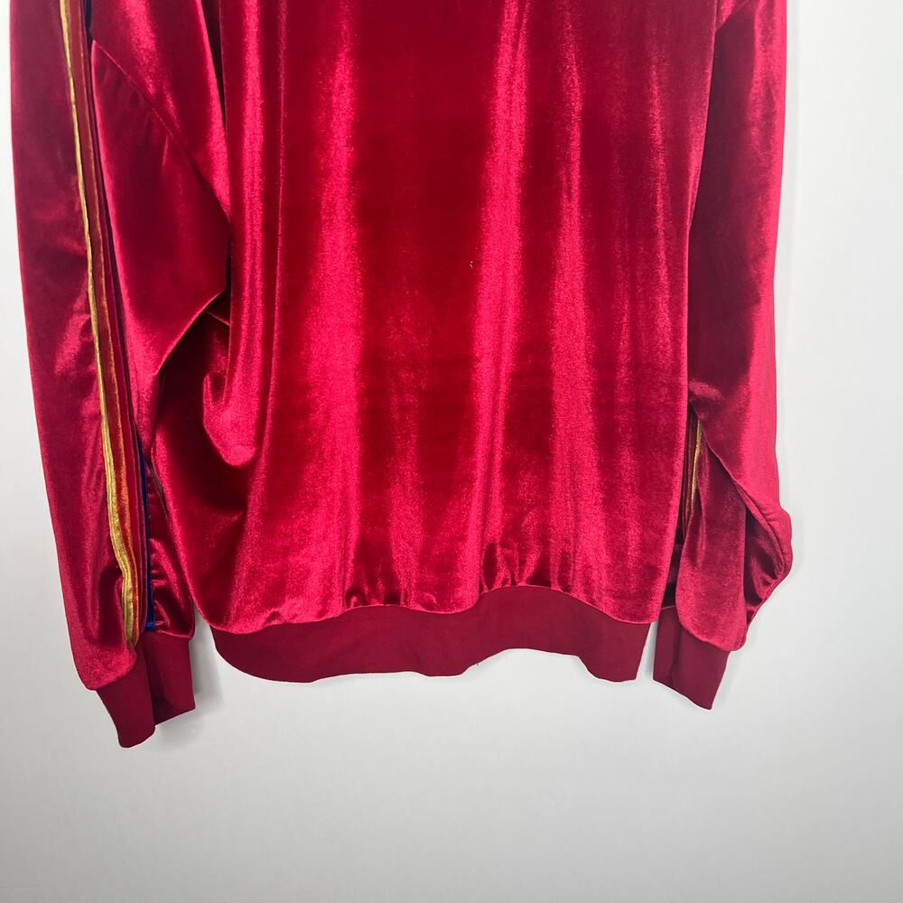 Aviator Nation Red Velvet Relaxed Sweatshirt Medium Womens - Picture 13 of 14